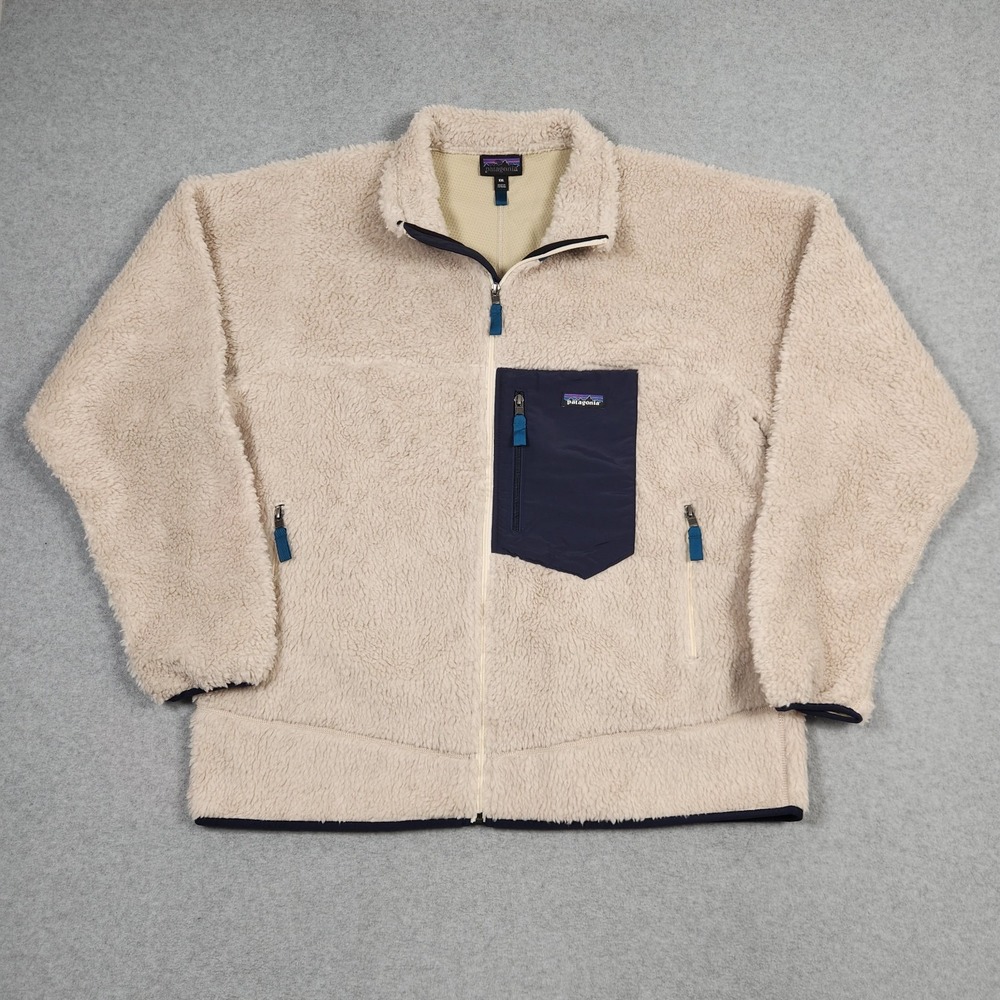 Patagonia Retro X Jacket Mens 2XL Natural Beige Oatmeal Deep Pile Fleece Outdoor